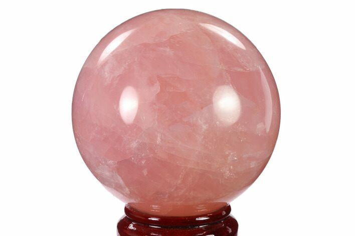 Polished Rose Quartz Sphere - Madagascar #136287